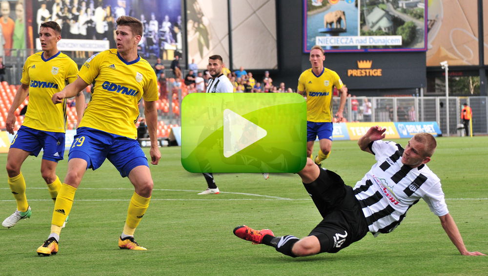 Sandecja - Arka Gdynia 0-0, skrót meczu Sandecja - Arka Gdynia 0-0, skrót meczu