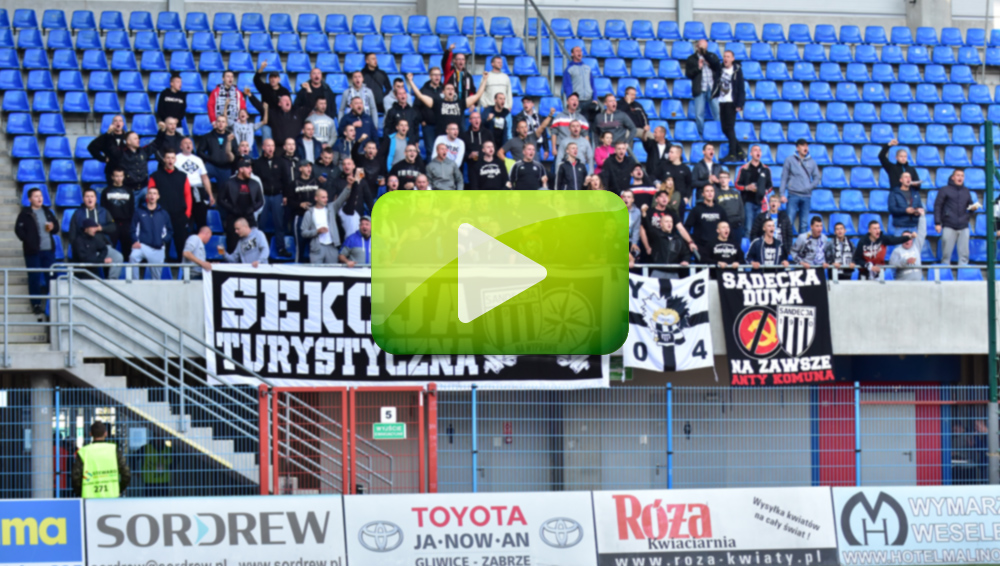 Piast Gliwice - Sandecja 2-2 (1-1), doping kibiców Piast Gliwice - Sandecja 2-2 (1-1), doping kibiców