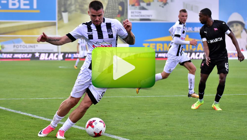 Sandecja - Cracovia 1-1 (0-1), skrót meczu Sandecja - Cracovia 1-1 (0-1), skrót meczu