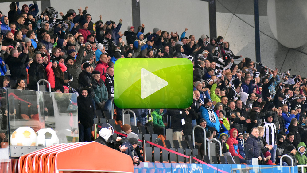 Sandecja - Górnik Zabrze 1-2 (1-0), doping kibiców Sandecja - Górnik Zabrze 1-2 (1-0), doping kibiców