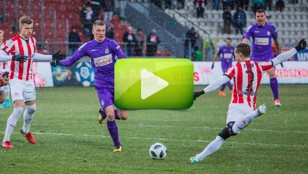 Cracovia - Sandecja 2-1 (1-0), skrót mecz Cracovia - Sandecja 2-1 (1-0), skrót mecz