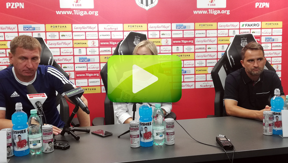 Sandecja - Stomil Olsztyn 1-0 (0-0), konferencja prasowa Sandecja - Stomil Olsztyn 1-0 (0-0), konferencja prasowa