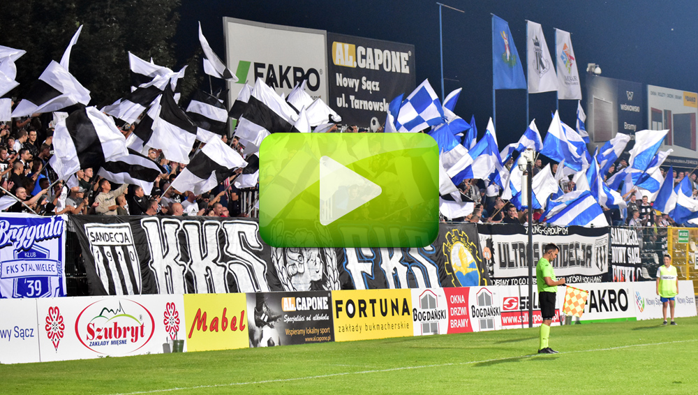 Sandecja - Stal Mielec 2-0 (0-0), doping kibiców Sandecja - Stal Mielec 2-0 (0-0), doping kibiców