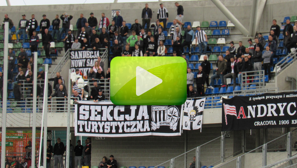 Podbeskidzie Bielsko Biała - Sandecja 1-1 (0-0), doping kibiców