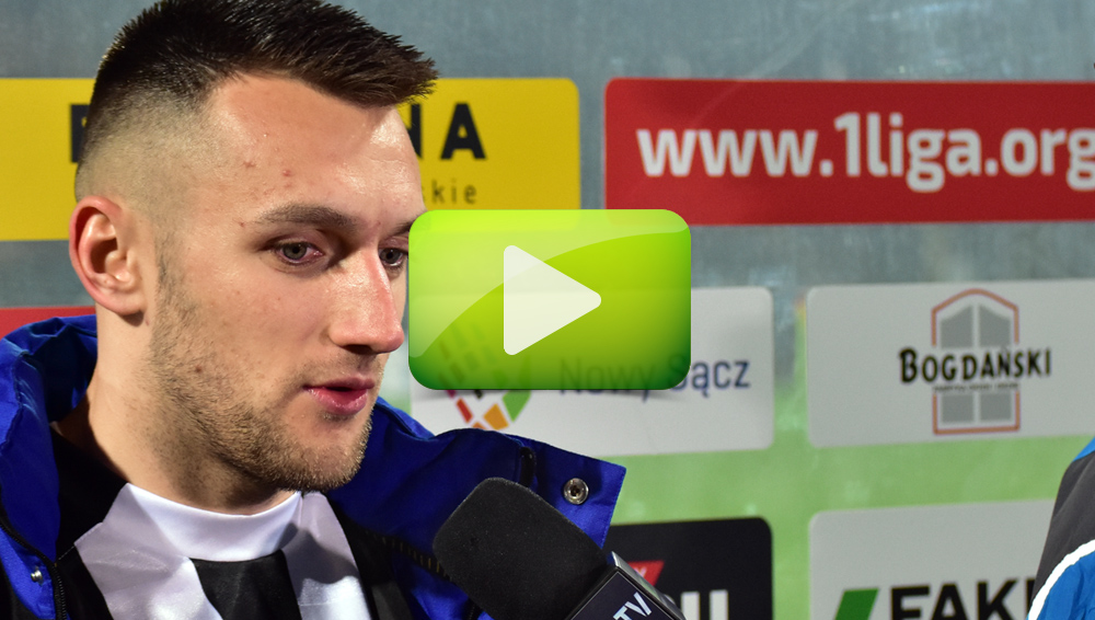 Sandecja - Podbeskidzie Bielsko Biała 2-0 (1-0), Mateusz Klichowicz Sandecja - Podbeskidzie Bielsko Biała 2-0 (1-0), Mateusz Klichowicz