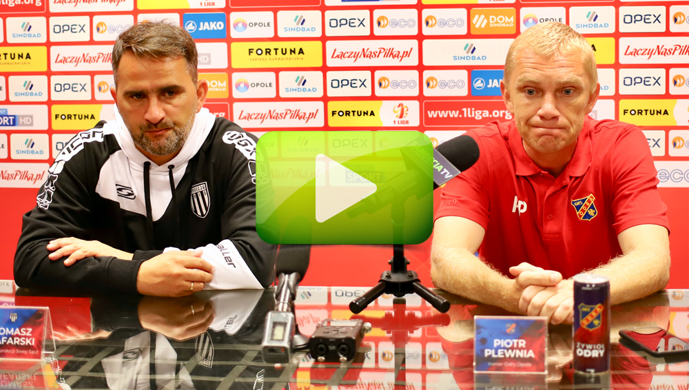 Odra Opole - Sandecja 1-1 (1-1), pomeczowa konferencja Odra Opole - Sandecja 1-1 (1-1), pomeczowa konferencja