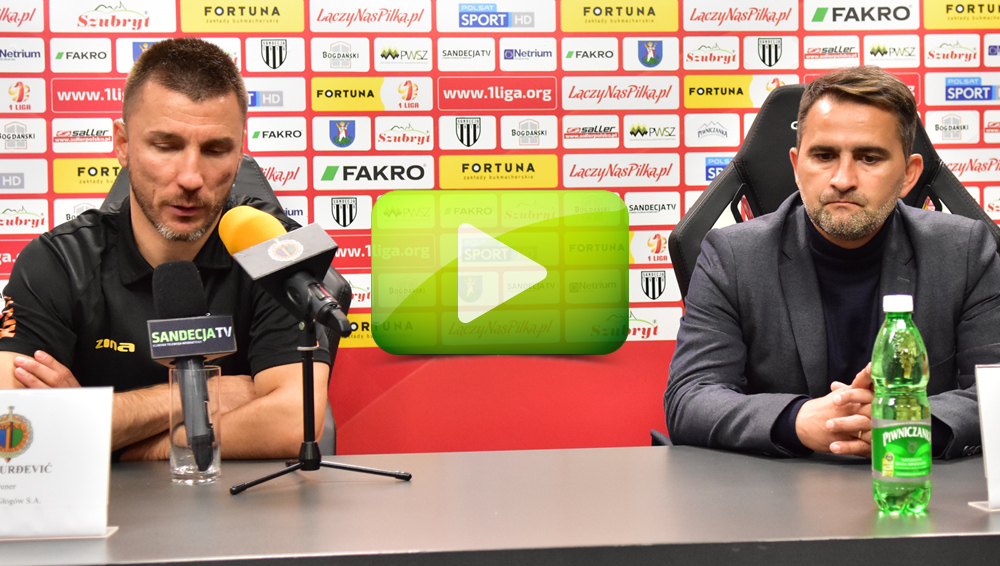 Sandecja - Chrobry Głogów 3-2 (2-0), pomeczowa konferencja Sandecja - Chrobry Głogów 3-2 (2-0), pomeczowa konferencja