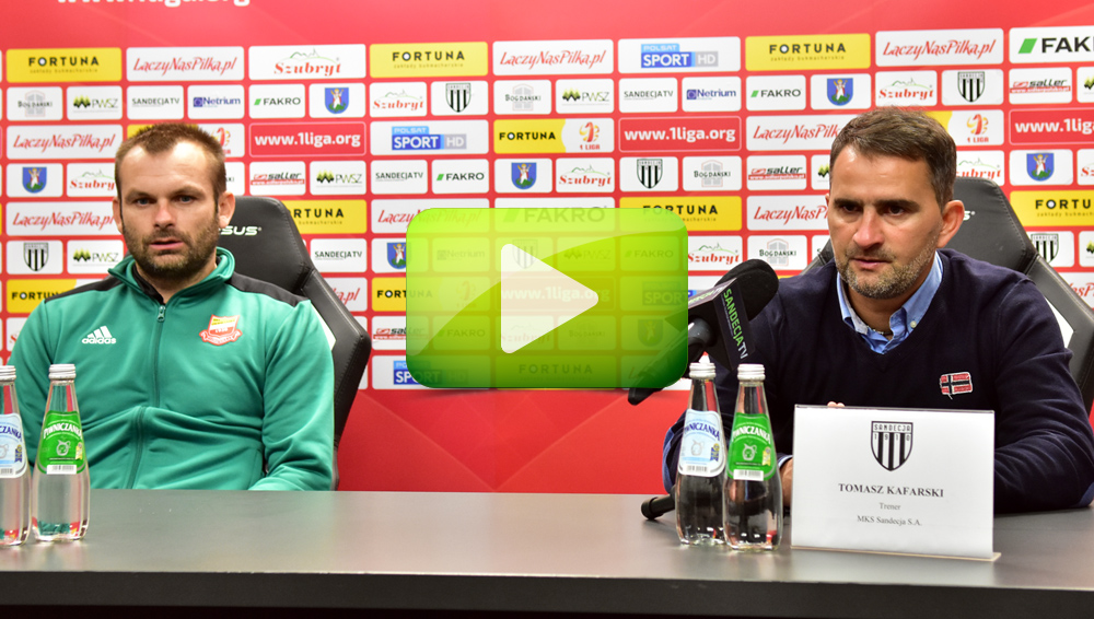 Sandecja - Chojniczanka Chojnice 4-4 (3-2), pomeczowa konferencja Sandecja - Chojniczanka Chojnice 4-4 (3-2), pomeczowa konferencja