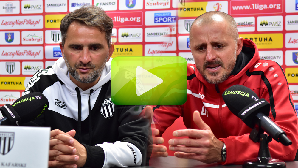 Sandecja - Odra Opole 1-1 (0-0), pomeczowa konferencja Sandecja - Odra Opole 1-1 (0-0), pomeczowa konferencja