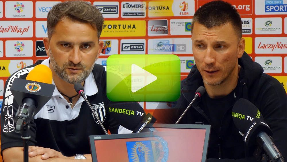 Chrobry Głogów - Sandecja 1-0 (0-0), pomeczowa konferencja Chrobry Głogów - Sandecja 1-0 (0-0), pomeczowa konferencja