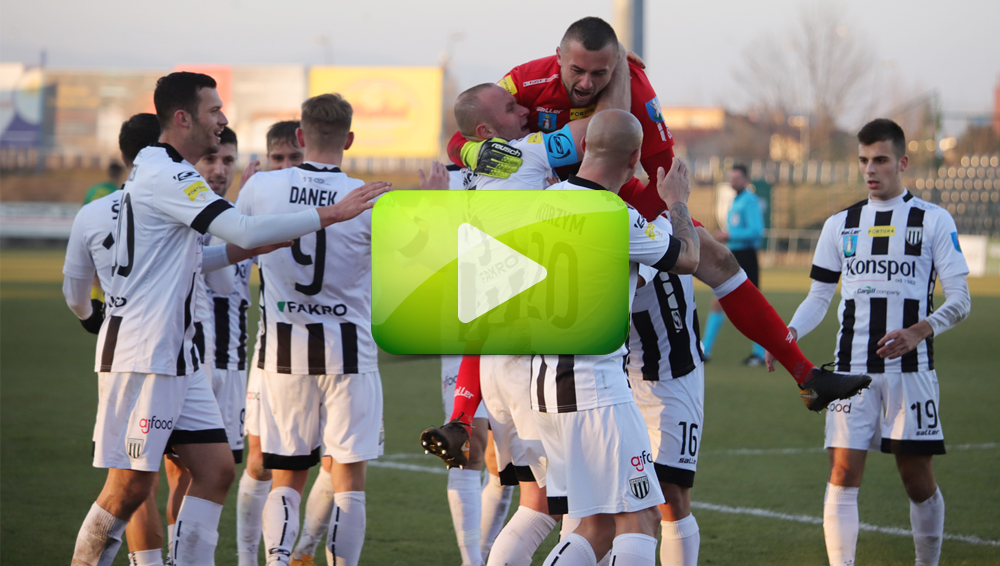 Sandecja - GKS 1962 Jastrzębie 3-0 (2-0), skrót meczu